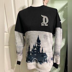 Disney Resort Black and Gray Castle Graphic Crewneck Sweater
